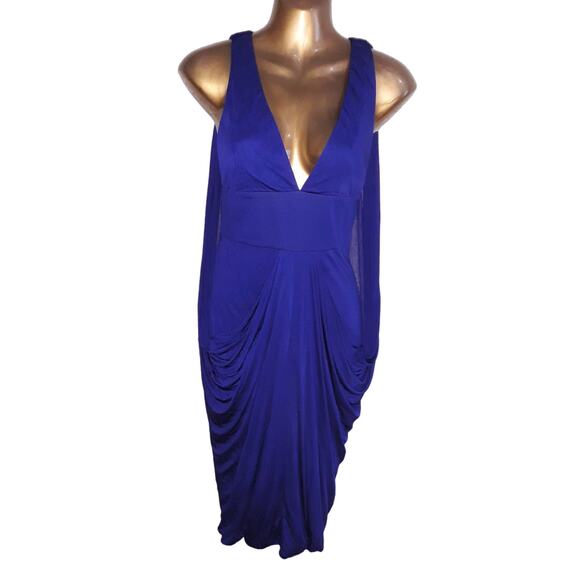 NWT Versace Early 2000's Draped Panel Back Grecian Cocktail Dress Sz 42 - Picture 7 of 13